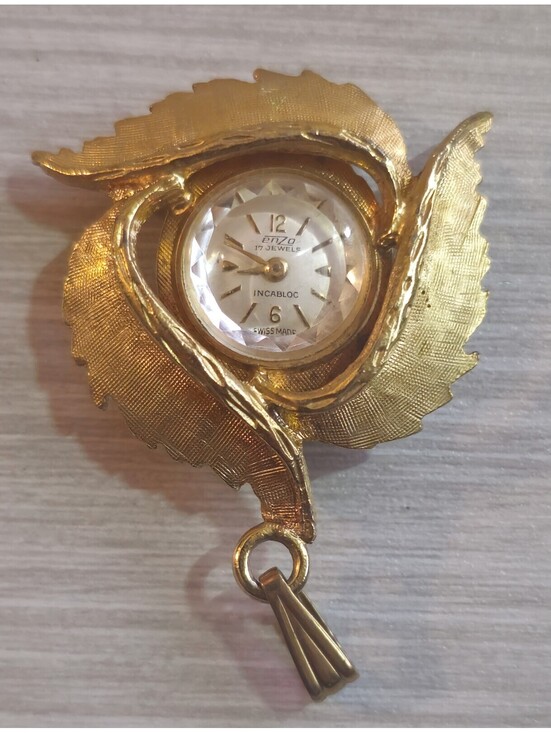 Jewelry - Vtg. Enzo Incabloc  Pendant Mechanical Watch 17 Jewel Tested up-side down. Runs